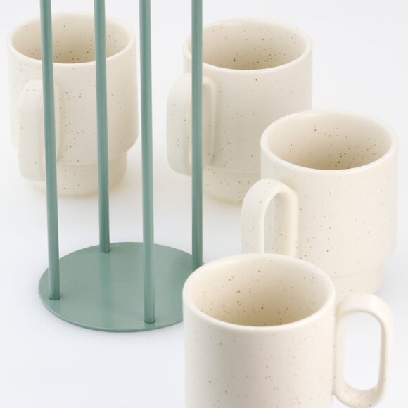 Stackable Mugs with Stand Rack - Picture 4 of 5